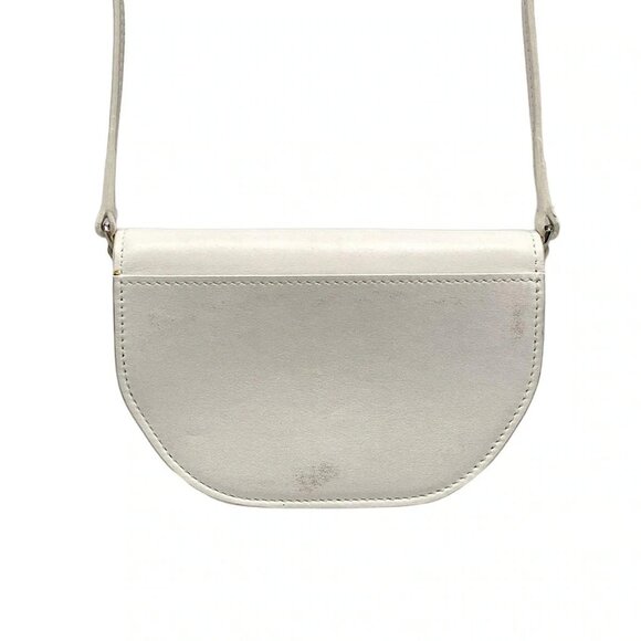 Auth BURBERRY LONDON ENGLAND Mini Olympia Micro Shoulder Bag White Leather - Picture 3 of 16